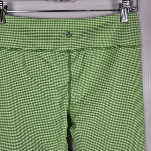 NWOT Lululemon Women's Coast To Class Pant Leggings Green Gingham Frond Size 6 - Picture 7 of 14